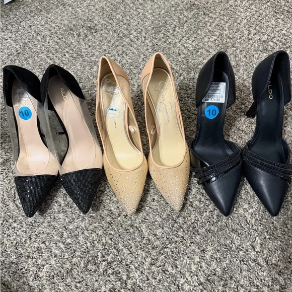 3pairs of heeels 3x$55 size 10 - Picture 1 of 2